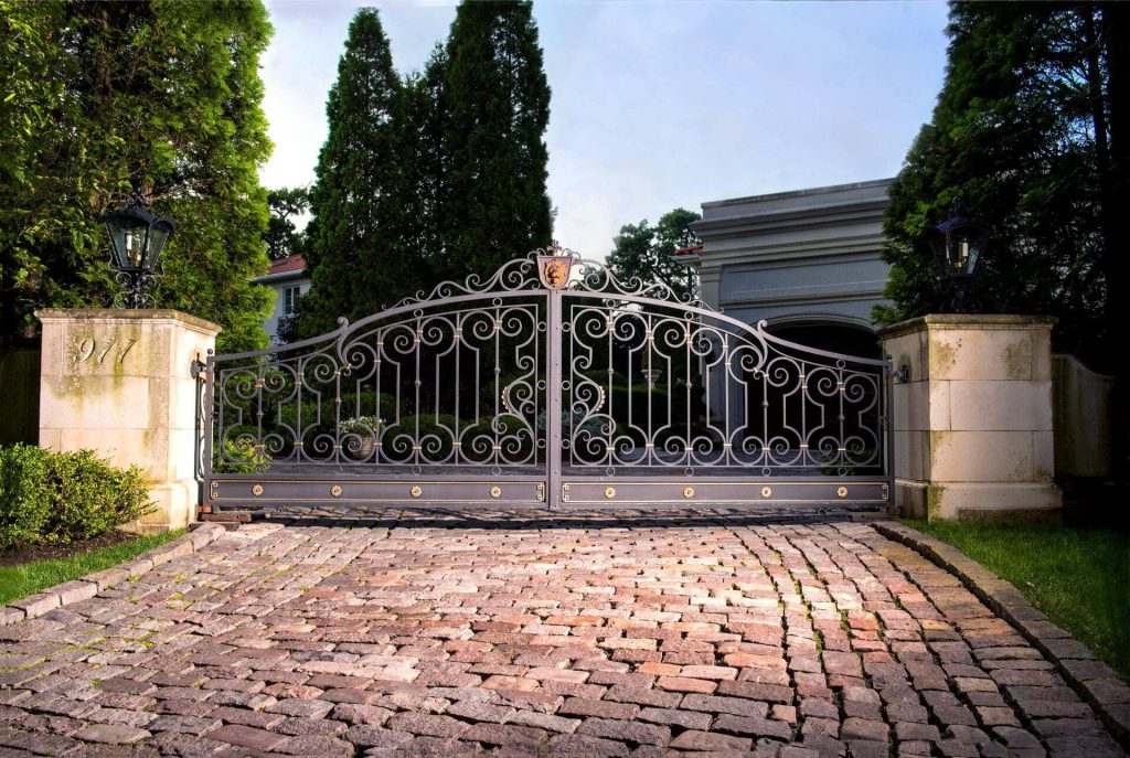 A large metal gate.